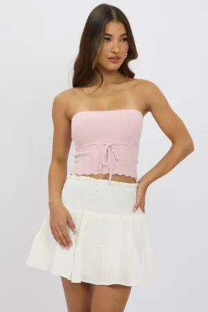 White Mini Skort Skirt Shirred Waist Cotton Textured Lined,skirt,denim skirt,mini skirt,maxi skirt,jean skirt,skort,tennis skirt,pleated skirt,pencil skirt,bubble skirt,plisse skirt,fitted skirt,midi skirt,short skirt,short mini skirt,leather skirt,a line 