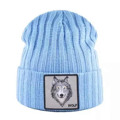 Wolf Knitted Beanie