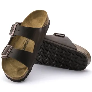 Sandales Arizona en cuir huilé pour femmes - Largeur étroite/moyenne en couleur Havane