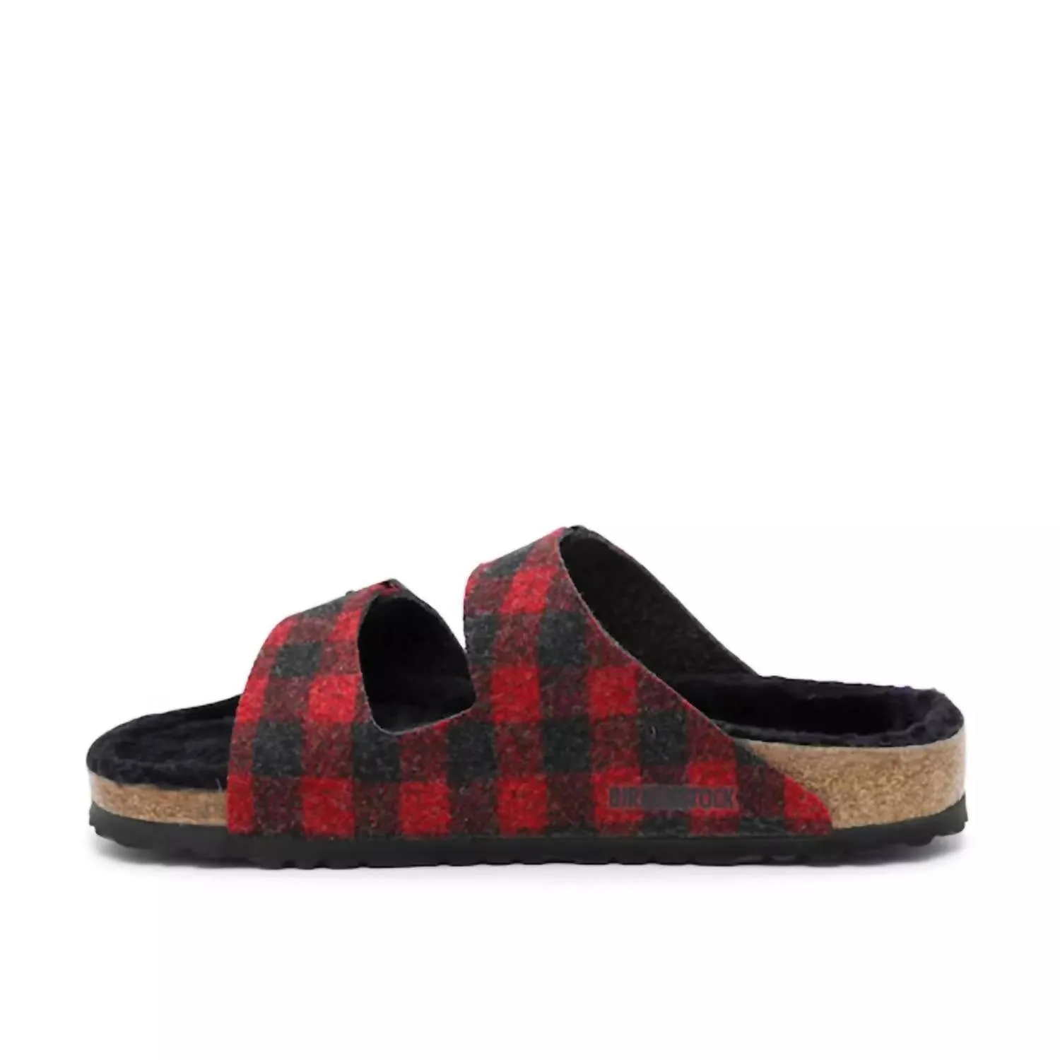 Sandale Arizona Rivet en peau de mouton pour femme à carreaux rouges