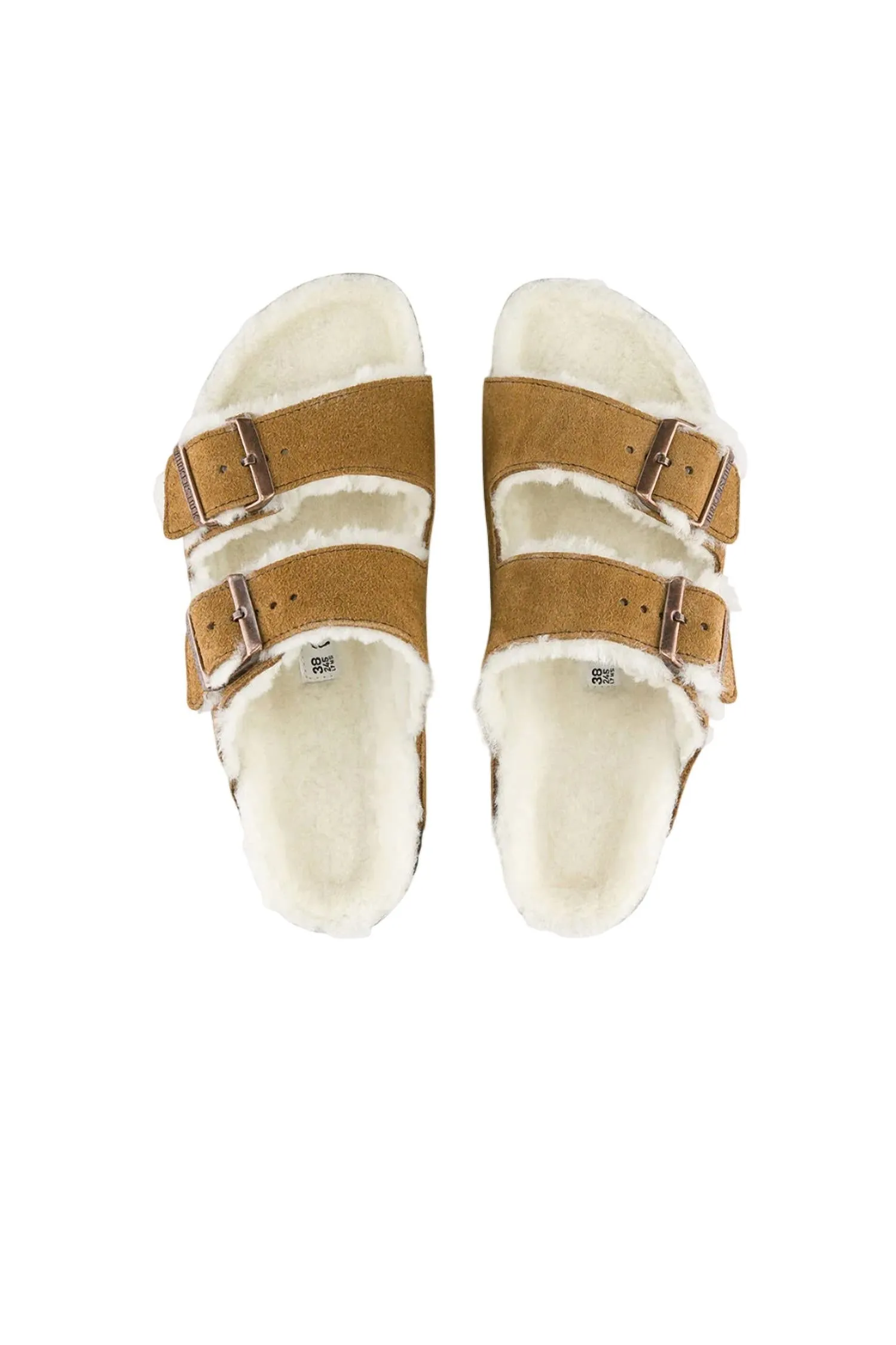 Sandale Arizona en mouton pour femme en vison