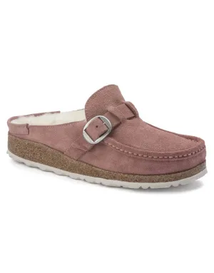 Mocassin sabot en peau retournée Buckley pour femme en argile rose