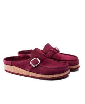 Sandale en daim et cuir Buckley pour femme en bordeaux