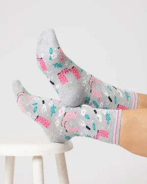 Womens Garden Tools Bamboo Sock - Grey Marl