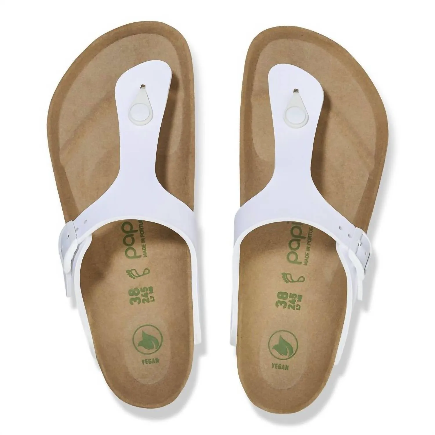 Sandale Gizeh Plateforme Femme en Birko-Flor - Coupe Classique en Blanc