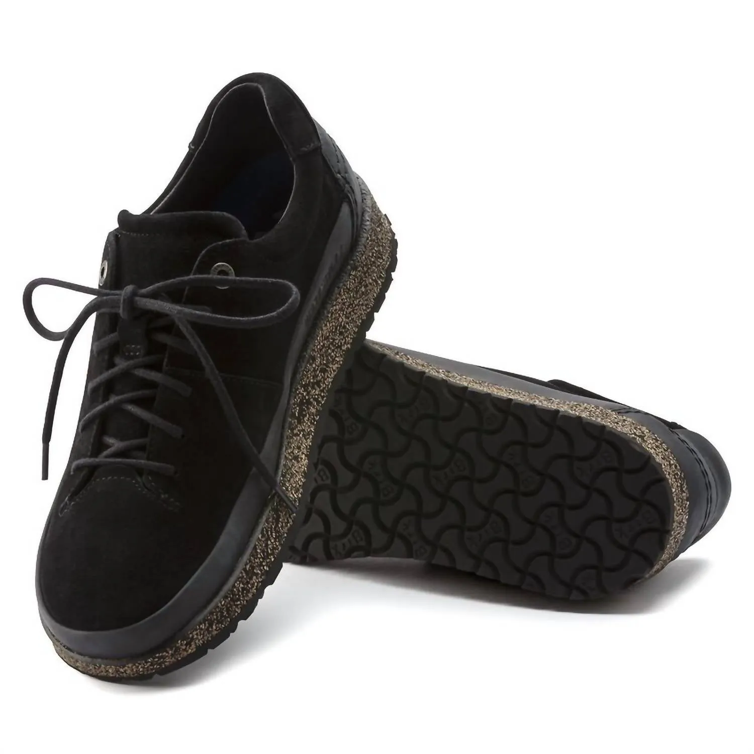 Baskets basses en daim Honnef pour femme - Medium/étroit en noir