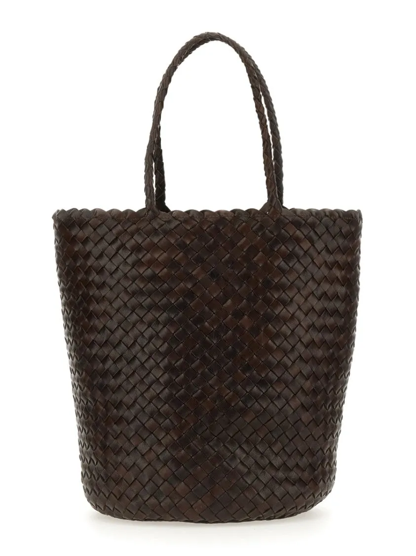 Woven Bucket Bag With Structured Silhouette And Robust Handles stylish bucket bags