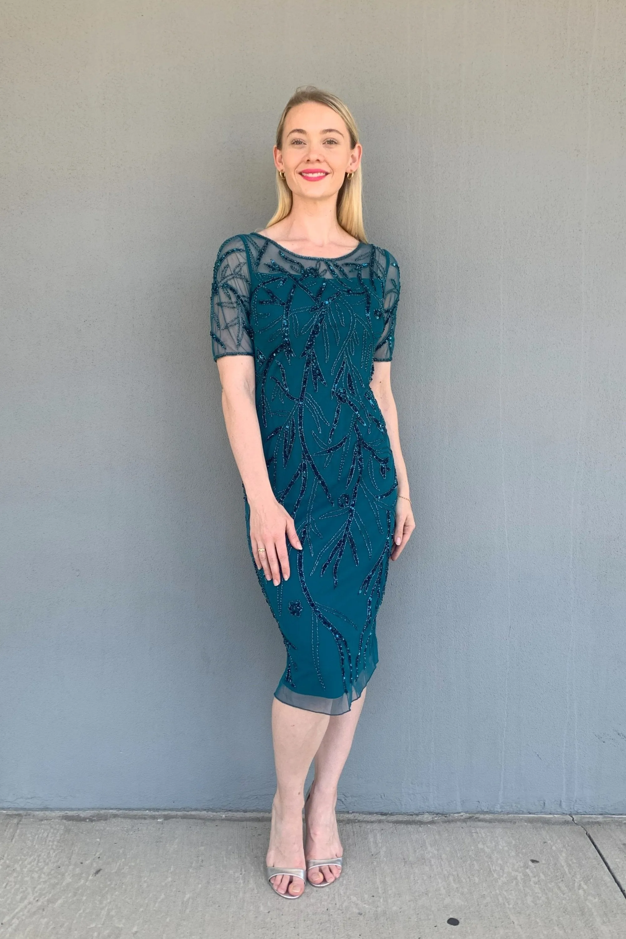 Zaliea - Z0361 Shimmer Shift Dress