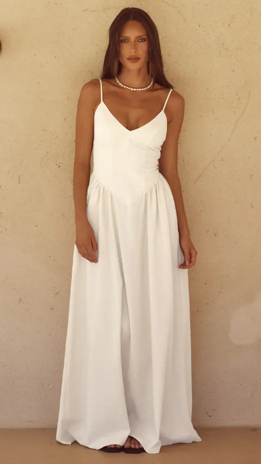 Zephy Maxi Dress - White