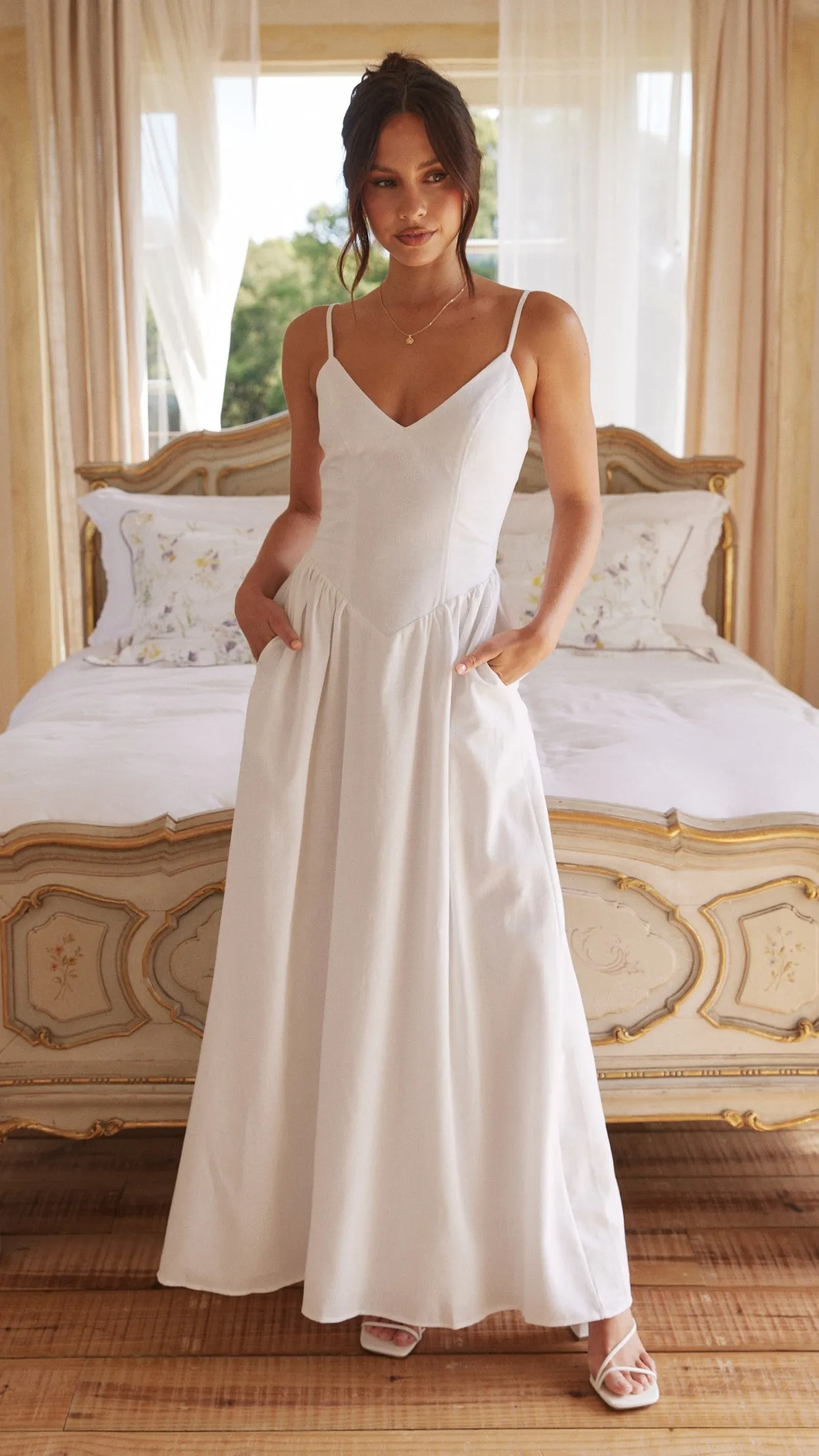 Zephy Maxi Dress - White