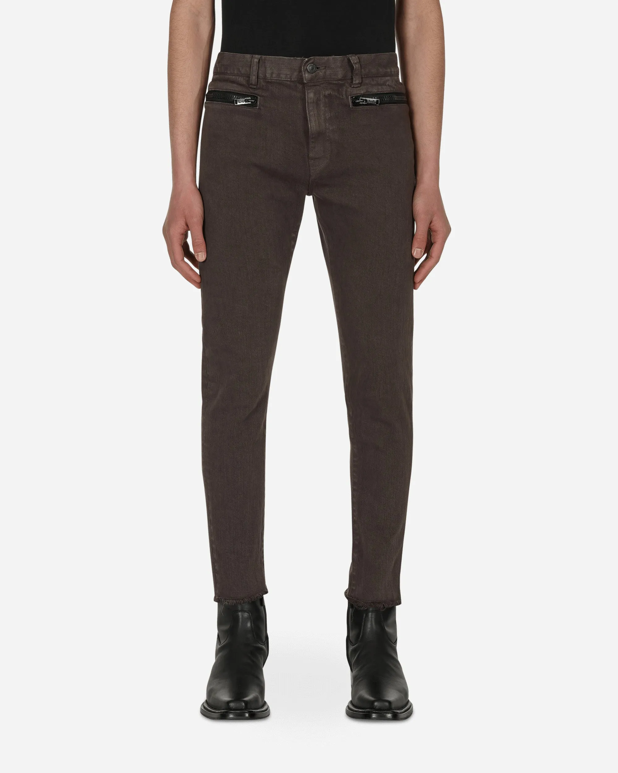 Zip Denim Pants Grey Men's sweatshirt